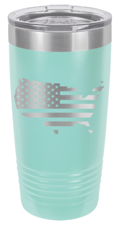 USA Flag Cutout - 20oz Tumbler