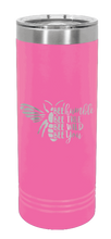 Load image into Gallery viewer, Bee Humble Bee True Bee Wild Bee You Laser Engraved Skinny Tumbler (Etched)
