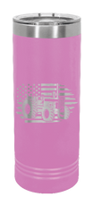 Load image into Gallery viewer, Tractor Flag Laser Engraved Skinny Tumbler (Etched)

