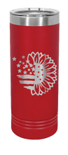 Load image into Gallery viewer, Sunflower Flag Laser Engraved Skinny Tumbler (Etched)
