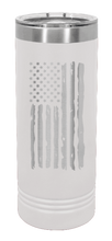 Load image into Gallery viewer, Distressed Flag Laser Engraved Skinny Tumbler (Etched)
