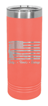 Load image into Gallery viewer, Fire Fighter Flag Laser Engraved Skinny Tumbler (Etched)
