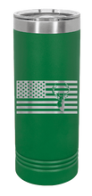 Load image into Gallery viewer, Deer Flag Laser Engraved Skinny Tumbler (Etched)
