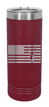 Load image into Gallery viewer, Deer Flag Laser Engraved Skinny Tumbler (Etched)
