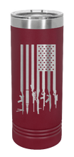 Load image into Gallery viewer, Gun Flag Laser Engraved Skinny Tumbler (Etched)
