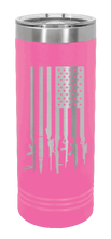Load image into Gallery viewer, Gun Flag Laser Engraved Skinny Tumbler (Etched)
