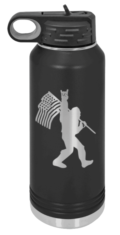 Squatch Flag Laser Engraved Water Bottle (Etched)