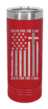 Load image into Gallery viewer, Stand For The Flag Laser Engraved Skinny Tumbler (Etched)
