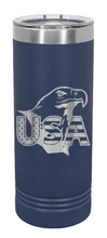 Load image into Gallery viewer, USA Eagle Laser Engraved Skinny Tumbler (Etched)
