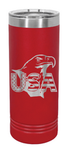 Load image into Gallery viewer, USA Eagle Laser Engraved Skinny Tumbler (Etched)

