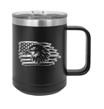 Load image into Gallery viewer, Eagle Flag 2 Laser Engraved Mug (Etched)
