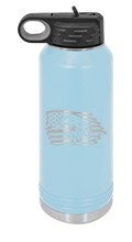 Load image into Gallery viewer, Eagle Flag 2 Laser Engraved Water Bottle (Etched)
