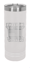 Load image into Gallery viewer, Freedom Isn&#39;t Free 2 Laser Engraved Skinny Tumbler (Etched)
