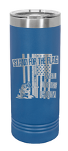 Load image into Gallery viewer, Stand For The Flag 2 Laser Engraved Skinny Tumbler (Etched)

