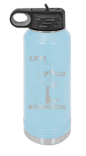 Load image into Gallery viewer, Let&#39;s Go Brandon Ice Cream Cone Water Bottle Laser Engraved (Etched)
