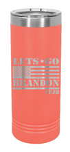 Load image into Gallery viewer, Let&#39;s Go Brandon Flag Laser Engraved Skinny Tumbler (Etched)
