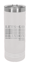 Load image into Gallery viewer, Let&#39;s Go Brandon Flag Laser Engraved Skinny Tumbler (Etched)
