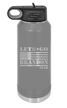 Load image into Gallery viewer, Let&#39;s Go Brandon Flag Water Bottle Laser Engraved (Etched)
