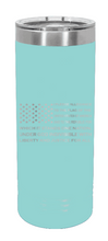 Load image into Gallery viewer, Pledge Flag Laser Engraved Skinny Tumbler (Etched)
