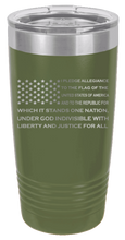 Load image into Gallery viewer, Pledge Flag Laser Engraved Tumbler (Etched)
