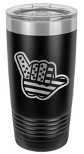 Load image into Gallery viewer, Shaka American Flag Laser Engraved Tumbler
