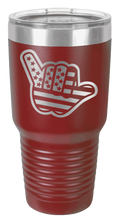Load image into Gallery viewer, Shaka American Flag Laser Engraved Tumbler
