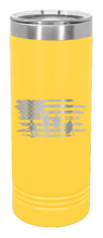 Load image into Gallery viewer, Vet Flag Laser Engraved Skinny Tumbler (Etched)
