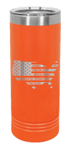 Load image into Gallery viewer, Home Of The Free Flag Laser Engraved Skinny Tumbler (Etched)
