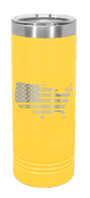 Load image into Gallery viewer, Home Of The Free Flag Laser Engraved Skinny Tumbler (Etched)
