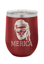 Load image into Gallery viewer, Abe &#39;Merica Tumbler Laser Engraved Wine Tumbler (Etched)
