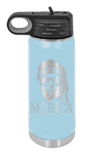 Load image into Gallery viewer, Abe &#39;Merica Water Bottle Laser Engraved (Etched)
