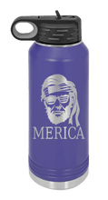Load image into Gallery viewer, Abe &#39;Merica Water Bottle Laser Engraved (Etched)
