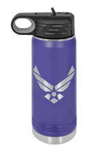 Load image into Gallery viewer, Air Force Water Bottle Laser Engraved (Etched)
