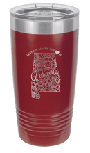 Load image into Gallery viewer, Alabama - Home Is Where the Heart is Laser Engraved Tumbler (Etched)
