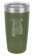 Load image into Gallery viewer, Alabama - Home Is Where the Heart is Laser Engraved Tumbler (Etched)
