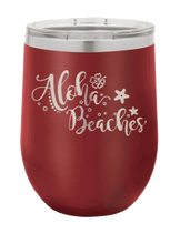 Load image into Gallery viewer, Aloha Beaches Laser Engraved Wine Tumbler (Etched)
