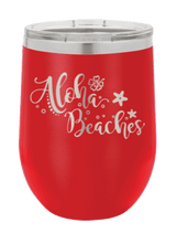 Load image into Gallery viewer, Aloha Beaches Laser Engraved Wine Tumbler (Etched)
