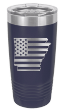 Load image into Gallery viewer, Arkansas State American Flag Laser Engraved Tumbler (Etched)
