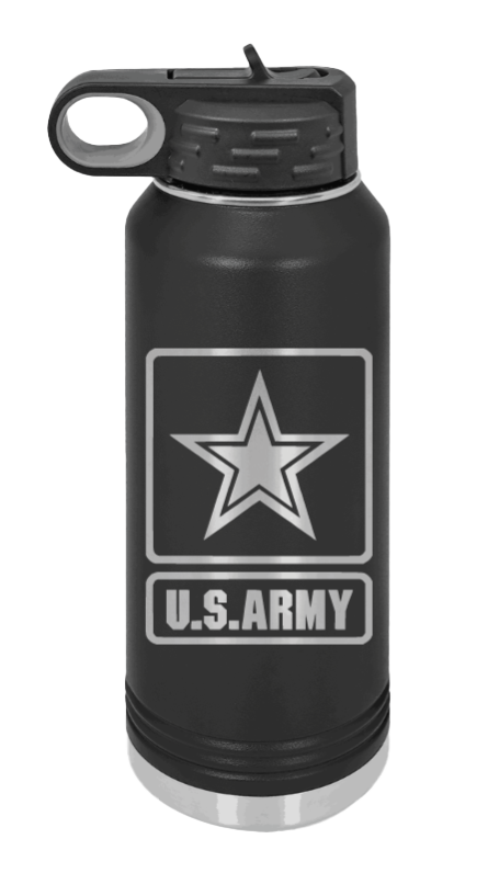 U.S. Army Laser Engraved Water Bottle (Etched)