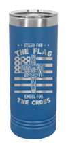 Load image into Gallery viewer, Cross Flag 3 Laser Engraved Skinny Tumbler (Etched)

