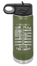 Load image into Gallery viewer, Cross Flag 3 Laser Engraved Water Bottle (Etched)
