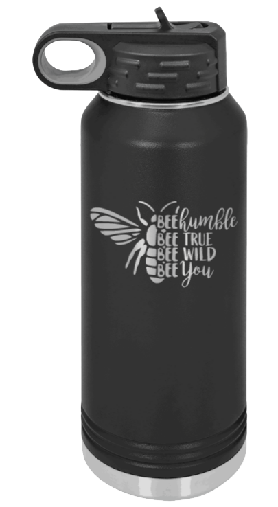 Bee Humble Laser Engraved Water Bottle (Etched)