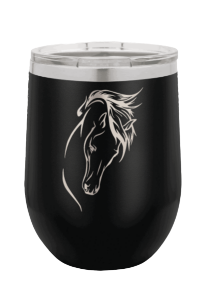 Horse 2 Laser Engraved Wine Tumbler (Etched)