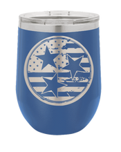 Load image into Gallery viewer, Tennessee Tri-Star Flag Laser Engraved Wine Tumbler (Etched)
