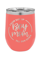 Load image into Gallery viewer, Boy Mom Laser Engraved Wine Tumbler (Etched)
