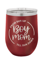 Load image into Gallery viewer, Boy Mom Laser Engraved Wine Tumbler (Etched)
