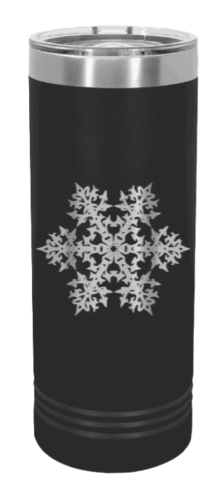 Snowflake Laser Engraved Skinny Tumbler (Etched)