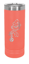Load image into Gallery viewer, Grinch with Ornament Laser Engraved Skinny Tumbler (Etched)
