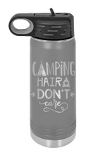 Load image into Gallery viewer, Camping Hair Don&#39;t Care Laser Engraved Water Bottle (Etched)
