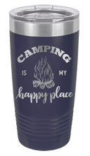 Load image into Gallery viewer, Camping Is My Happy Place Laser Engraved Tumbler (Etched)
